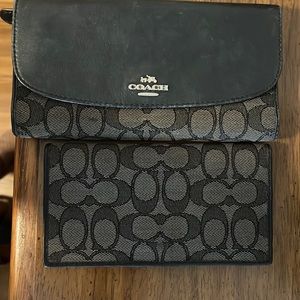 Coach, wallet and checkbook cover lightly used